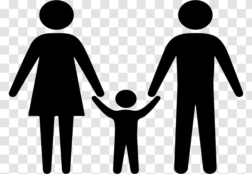 Family Silhouette Holding Hands Clip Art - Professional Transparent PNG