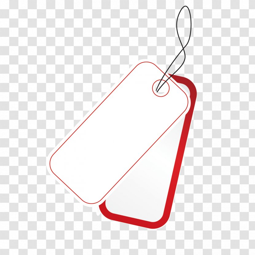 Material Font - Rectangle - Vector Red Decoration Tag Transparent PNG