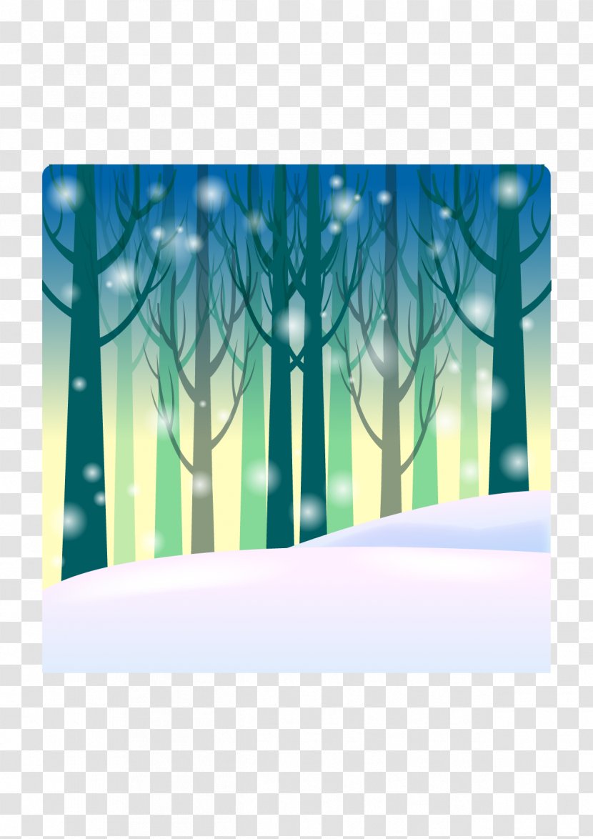 Cartoon Winter Clip Art - Rectangle - Background Transparent PNG