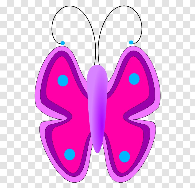 Butterfly Pink Purple Clip Art - Invertebrate - Colorful Transparent PNG