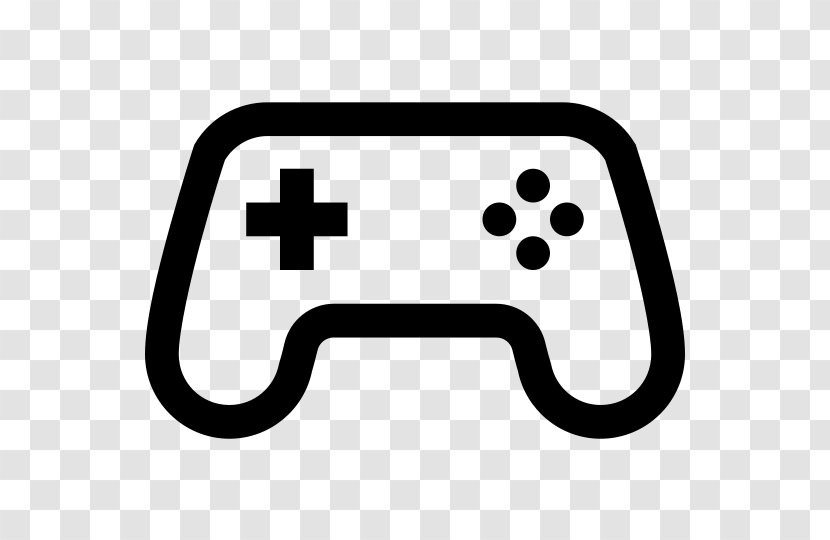 Clip Art Joystick Black & White - M - Video Games LogoFree Button Transparent PNG