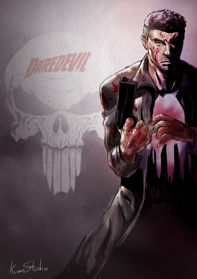 Jon Bernthal The Punisher Elektra DeviantArt - Cartoon - Daredevil Transparent PNG