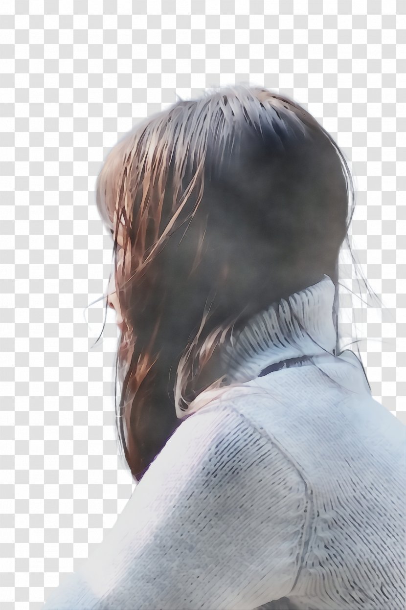 Hair Hairstyle Neck Shoulder Chin - Paint - Long Ear Transparent PNG