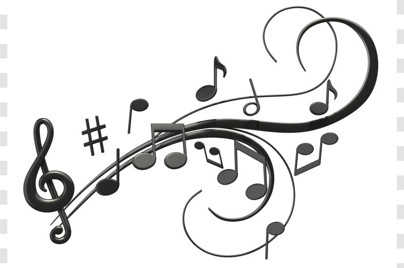 Musical Note Jazz Clip Art - Cartoon - Swoosh Cliparts Transparent PNG