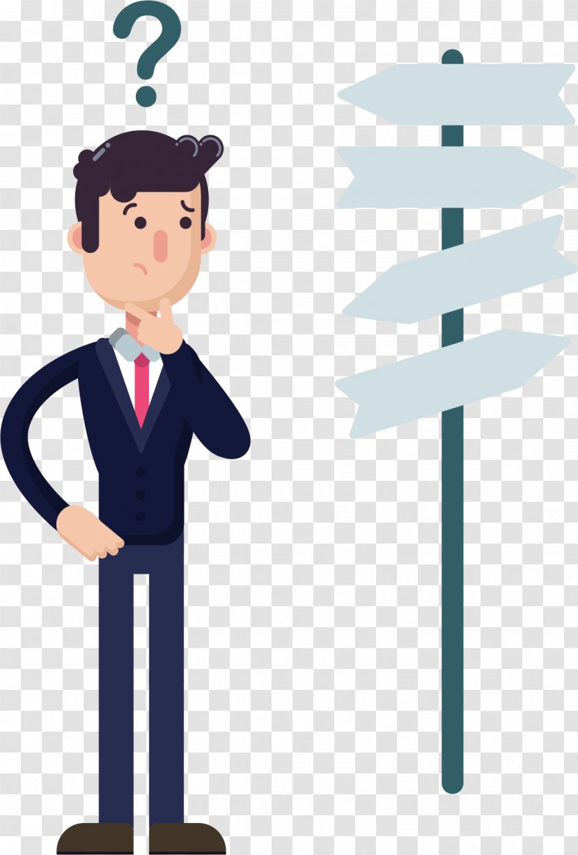SSC Combined Graduate Level Examination Clip Art - Male - Confused Crossroads Transparent PNG