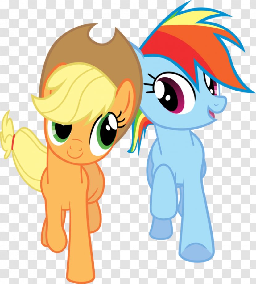 Applejack Rainbow Dash Pony Rarity Pinkie Pie - Silhouette - My Little Transparent PNG