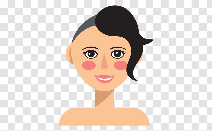 Clip Art Illustration - Face - Female Cartoon Svg Vector Transparent PNG