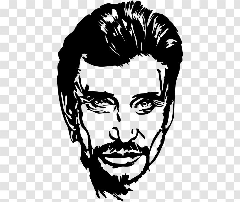Johnny Hallyday Black And White Drawing Coloring Book Guitar - Art - Sketch Costume 700 Transparent PNG