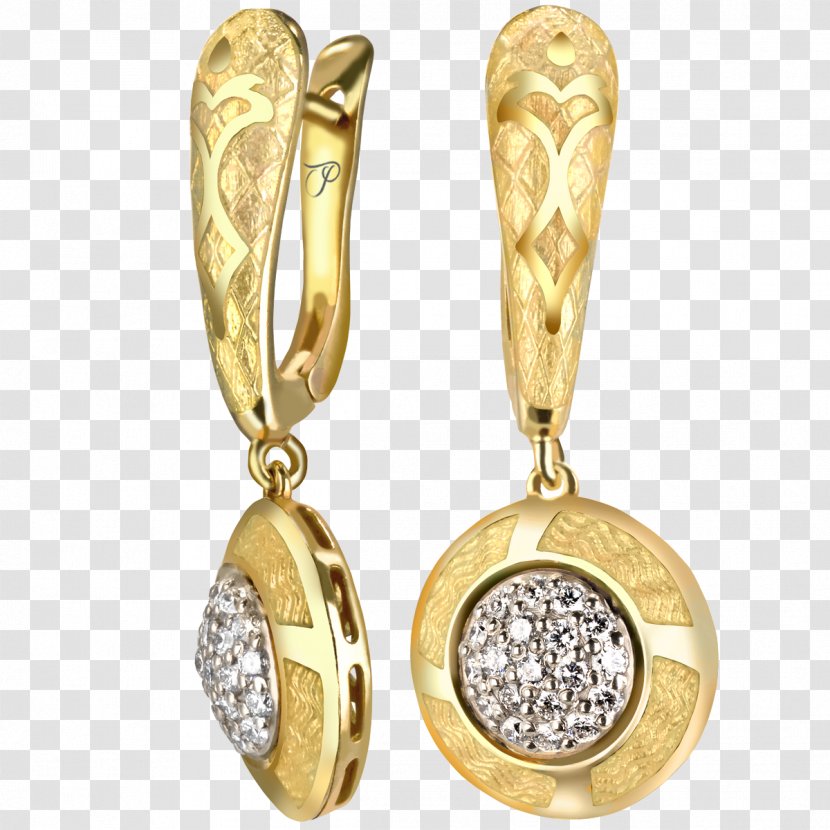 Locket Earring Jewellery Diamond Silver - Colored Gold Transparent PNG
