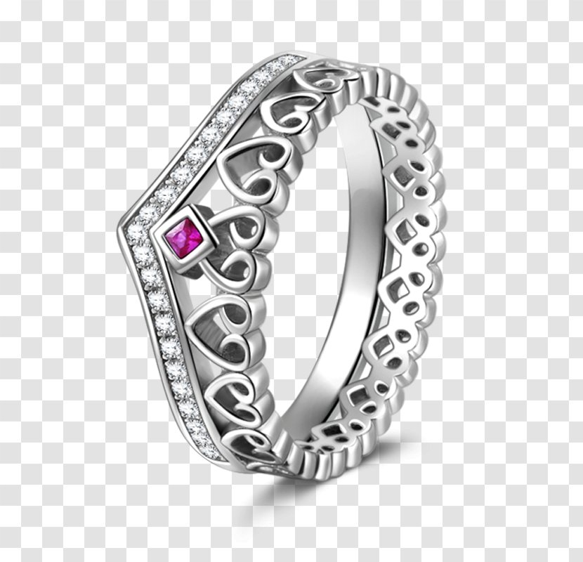 Ruby Wedding Ring Silver Platinum - Jewellery Transparent PNG