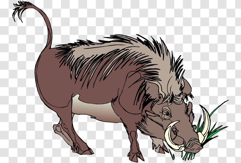 Common Warthog Clip Art - Pig Like Mammal - Cliparts Transparent PNG