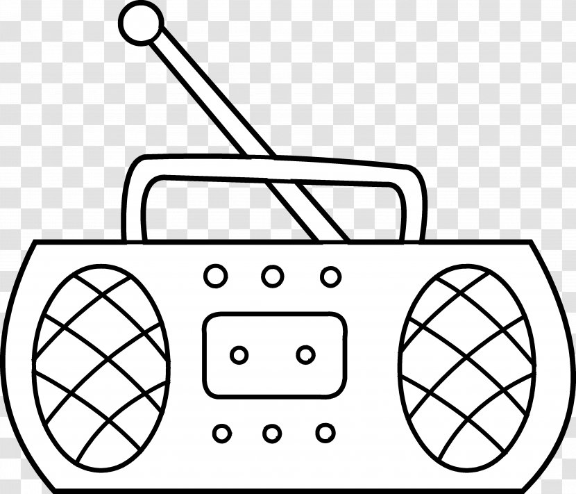 Radio Black And White Clip Art - Flower Transparent PNG