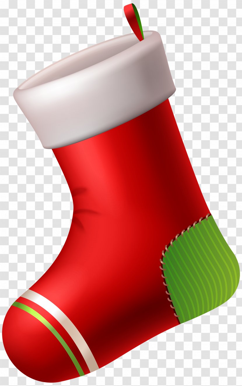 Santa Claus Christmas Stocking Candy Cane Clip Art - Youtube - Red Transparent PNG