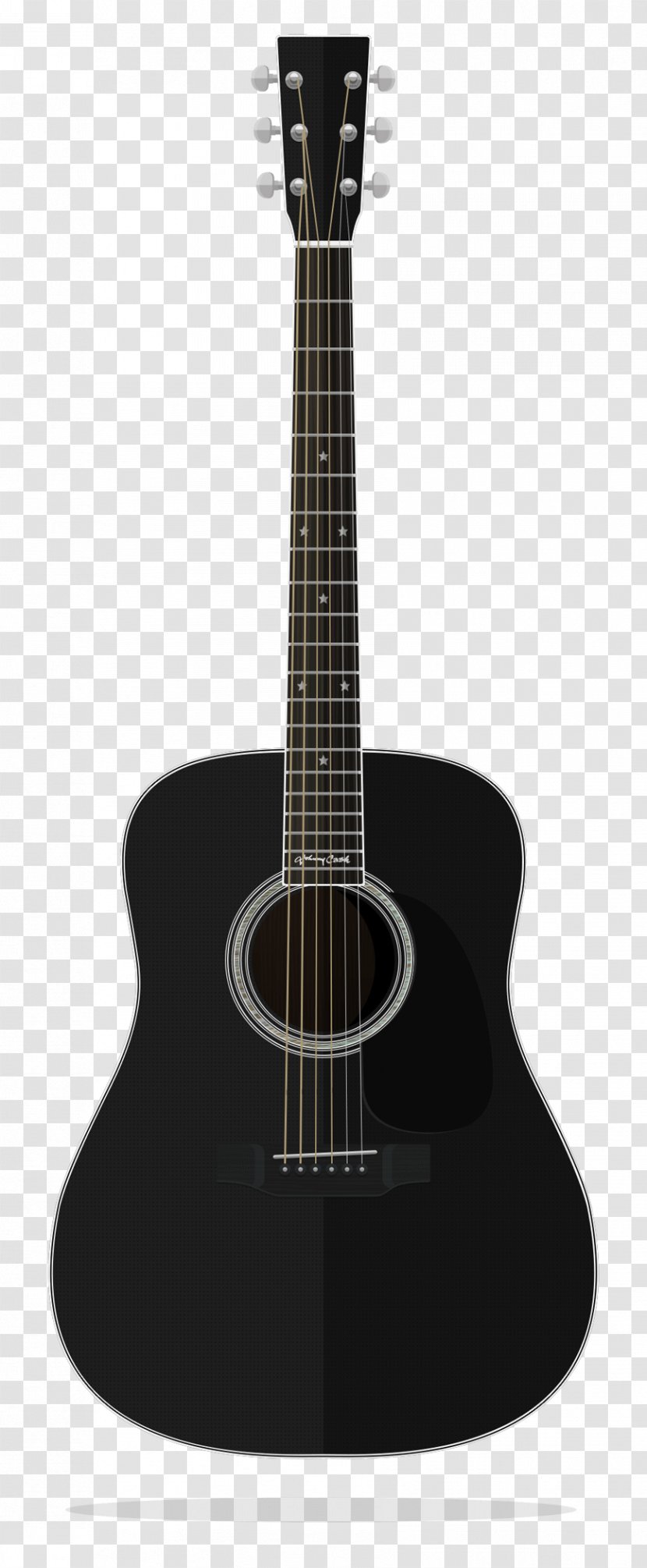 Fender Stratocaster Acoustic Guitar Dreadnought String - Heart - Johnny Cash Transparent PNG