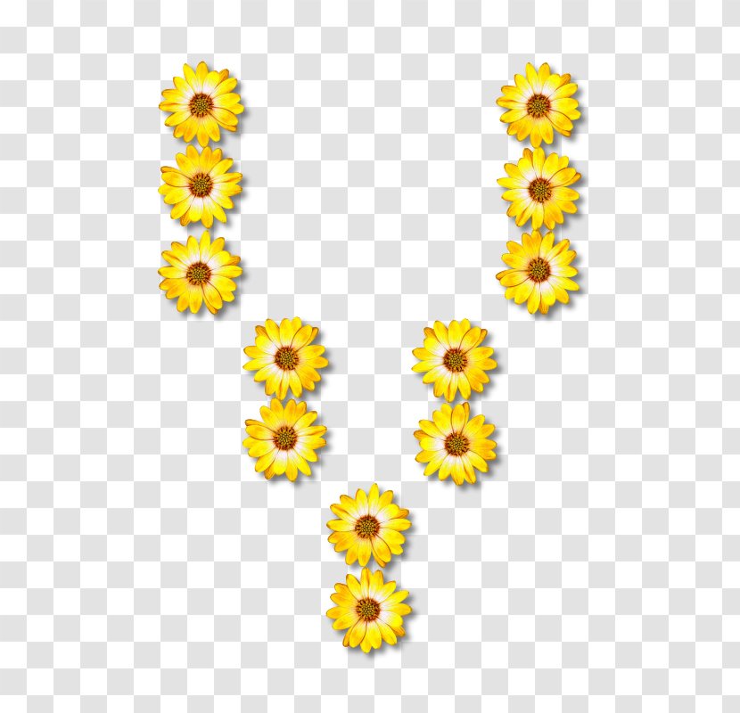 Common Sunflower Letter Alphabet Clip Art - Lettering - Flower Transparent PNG