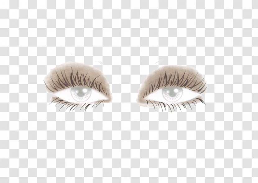 Eyelash Extensions Make-up - Silhouette - Hand Painted Eye Makeup Transparent PNG