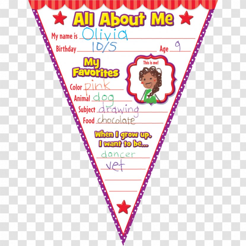 Bulletin Boards Banner Poster Pennon All About Me Pennants - Student Transparent PNG