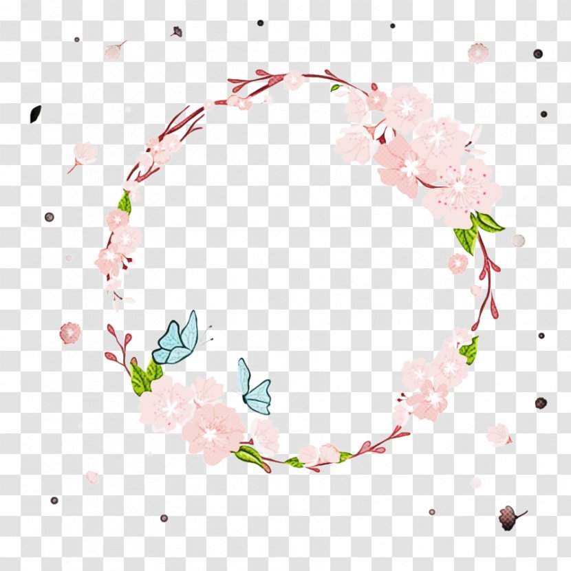 Pink Font Heart Circle Plant Transparent PNG