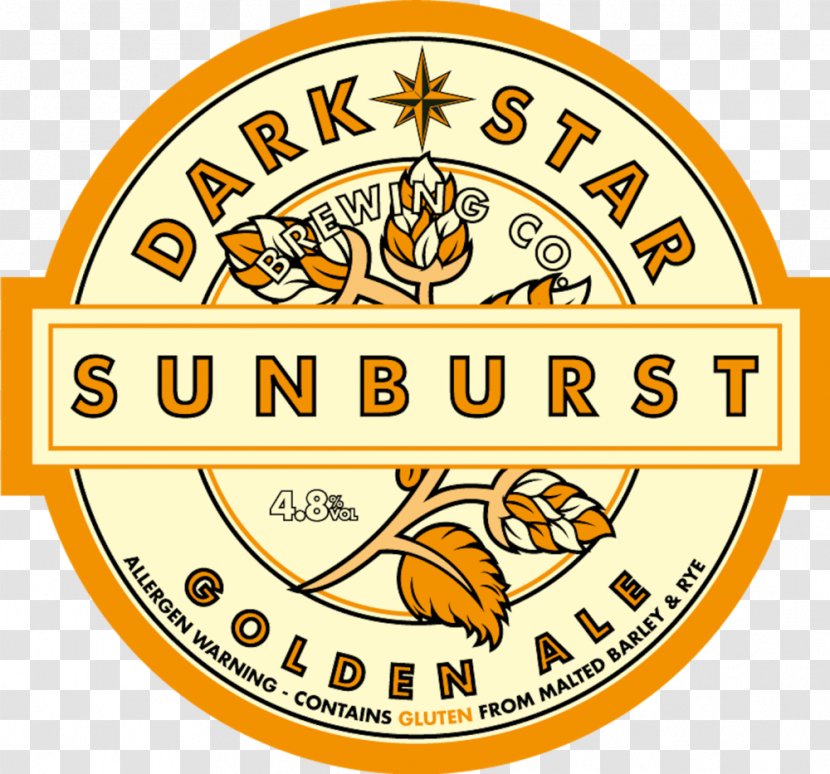Dark Star Sunburst Hophead Logo Brewery - Orange Transparent PNG