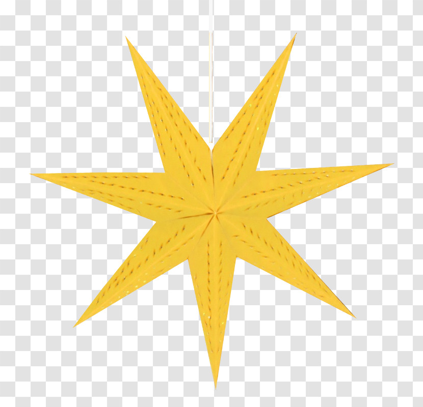 Yellow Star Symmetry Transparent PNG