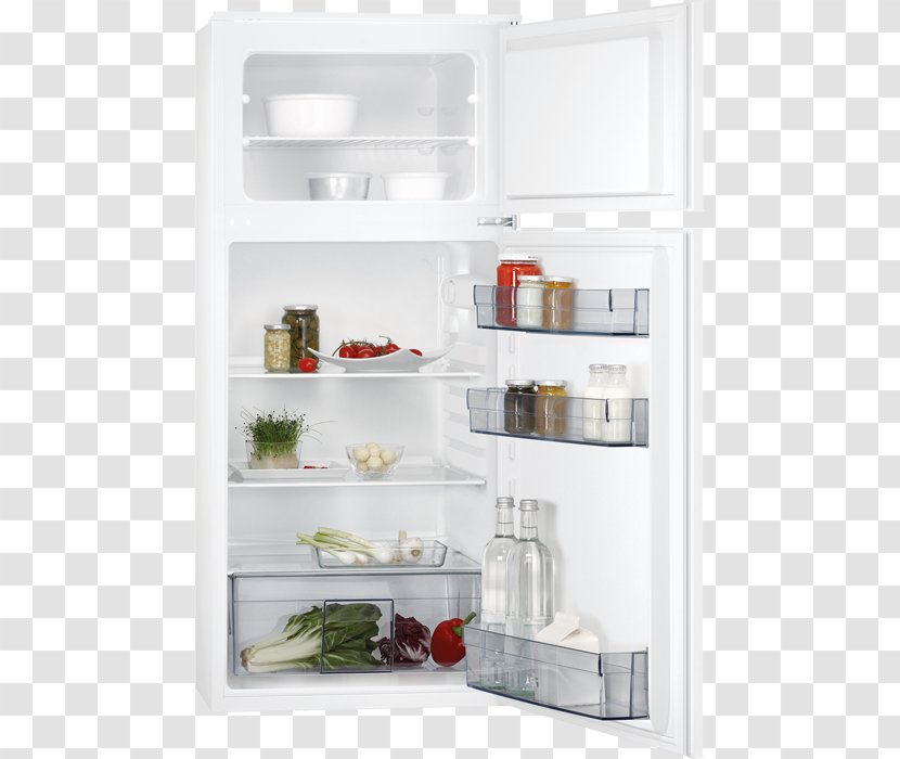 AEG Built A++ White Fridge-freezer Refrigerator-freezer SKB Fridge Refrigerator SFB61221AF Refrigerator, SFB51021AS - Major Appliance Transparent PNG