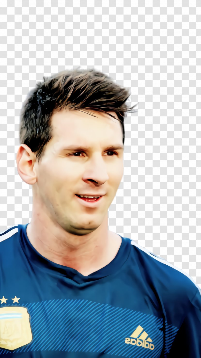 Messi Cartoon - Human - Caesar Cut Neck Transparent PNG