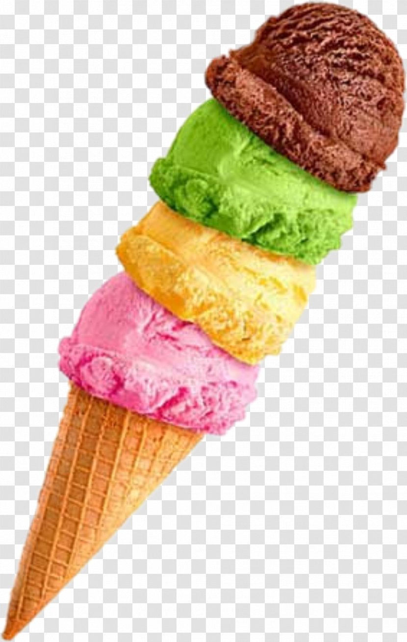 Ice Cream Cone Background - Chocolate - Baked Goods Spumoni Transparent PNG