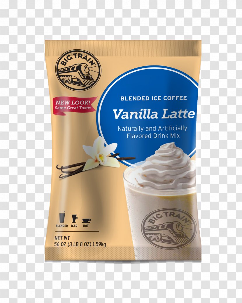 Latte Iced Coffee Masala Chai Frappé - Vanilla Transparent PNG