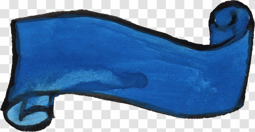 Electric Blue Cobalt Aqua Footwear - Watercolor Banner Transparent PNG