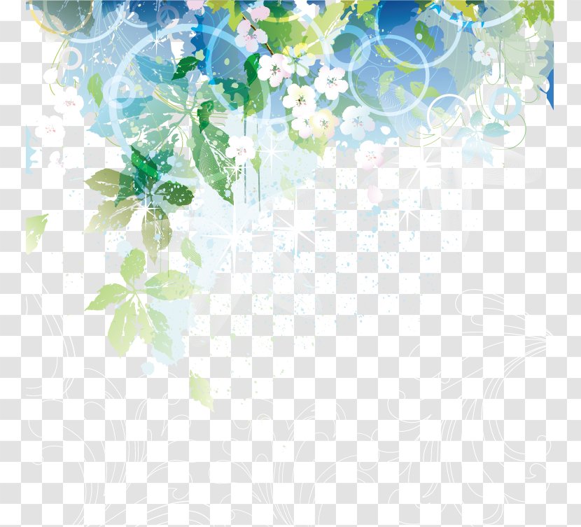 Colorful Flower Pattern Decoration Vector Material - Point Transparent PNG