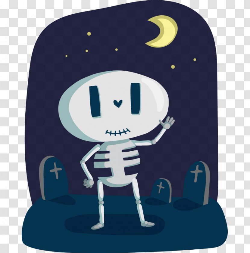 Halloween Spooktacular Child Activity Book Coloring - Technology - Lovely Hand-painted Cartoon Night Cemetery Skull Transparent PNG