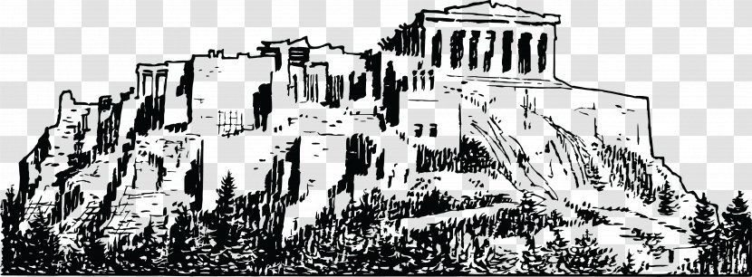 Parthenon Classical Athens Coloring Book Map Acropolis Of - Tree - Greece Transparent PNG