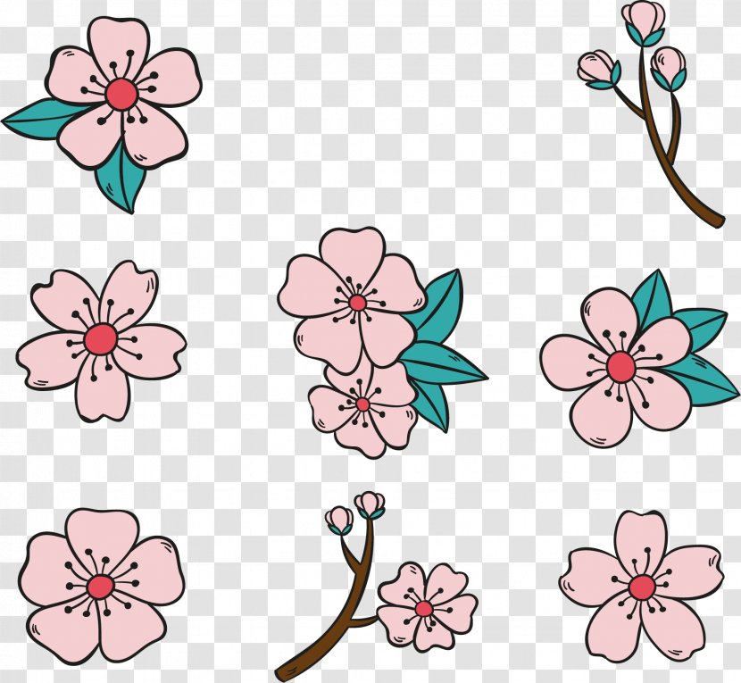 National Cherry Blossom Festival Watercolor Painting - Pink Transparent PNG