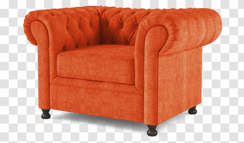 Club Chair Couch Comfort - Orange - Sofa Material Transparent PNG