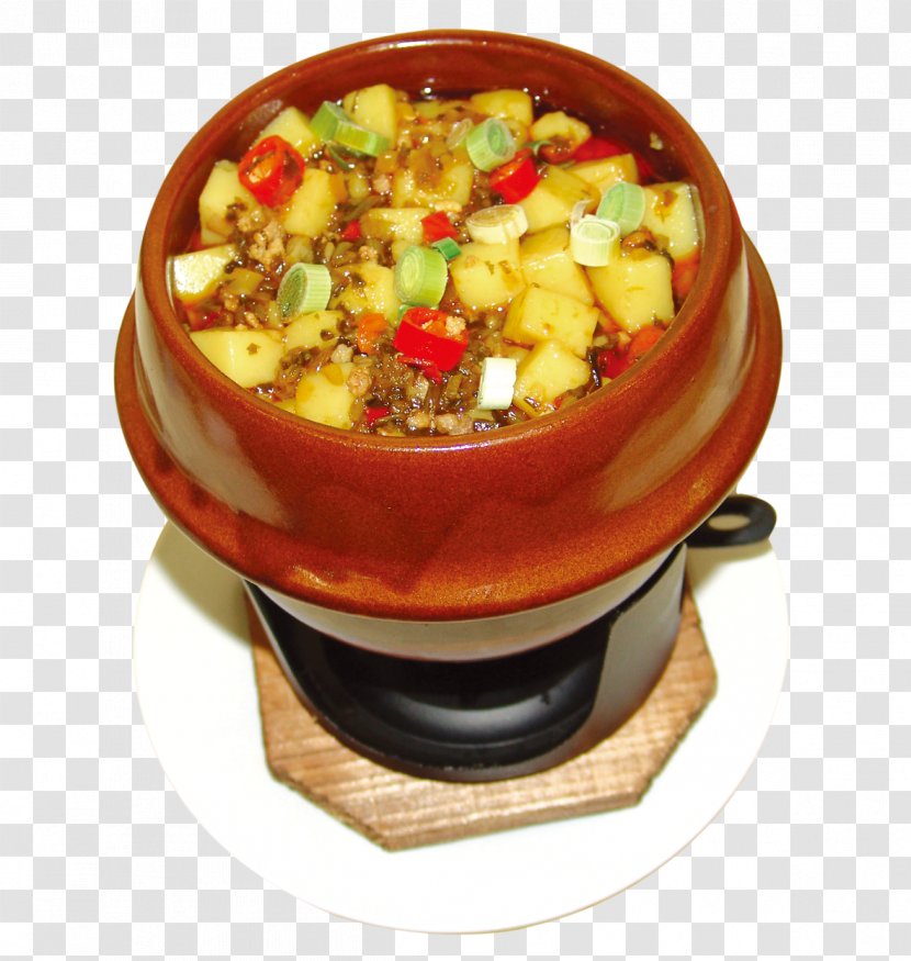 Vegetarian Cuisine Sundubu-jjigae Tofu Crock - Sundubujjigae - Stone Pot Rice Transparent PNG