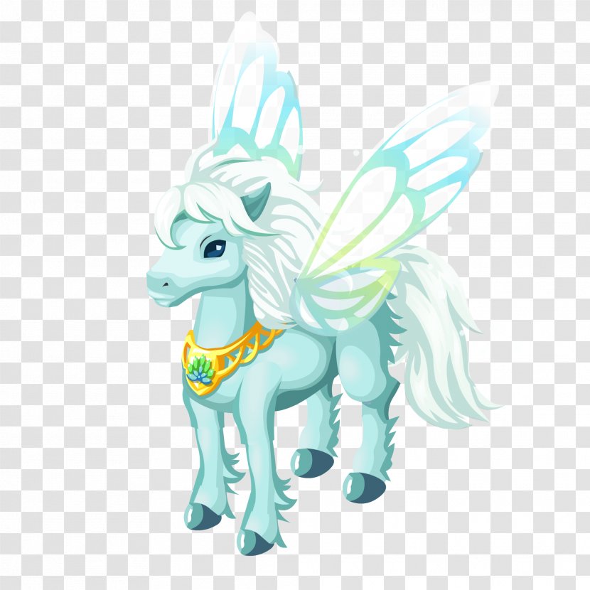 Horse Pegasus Cartoon Unicorn - Like Mammal - Blue Christmas Transparent PNG