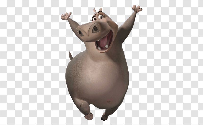 Gloria Melman Alex Skipper Madagascar - Hippo Transparent PNG