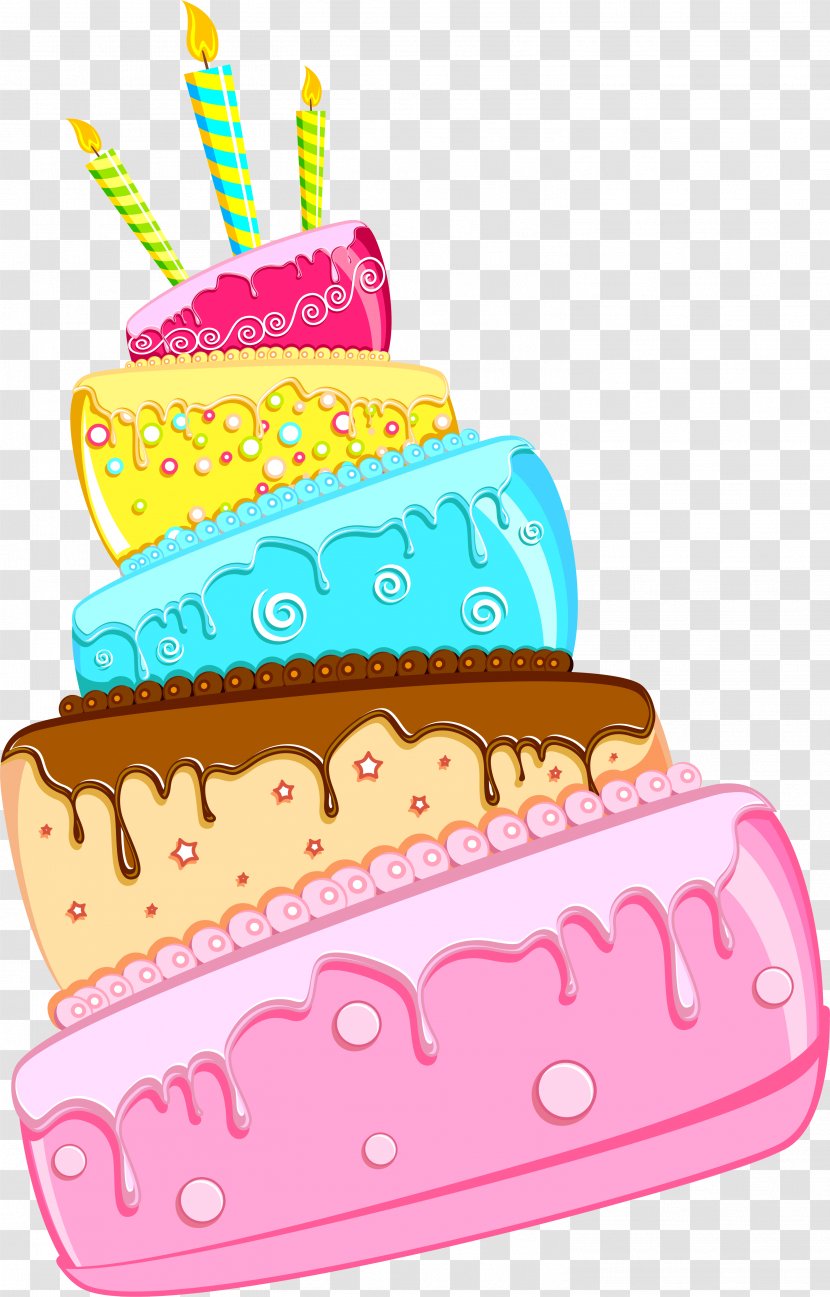 Birthday Cake Torte Sugar Decorating - Paste - Colorful Transparent PNG
