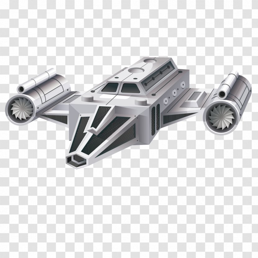 Flight Spacecraft Illustration - Motor Vehicle - Vector Silver UFO Transparent PNG
