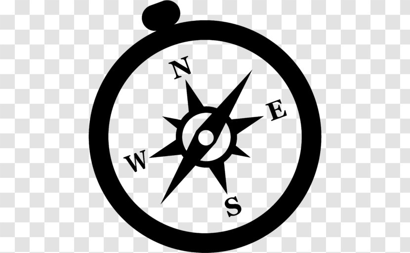 Compass Clip Art - Black And White - Tonic Vector Transparent PNG