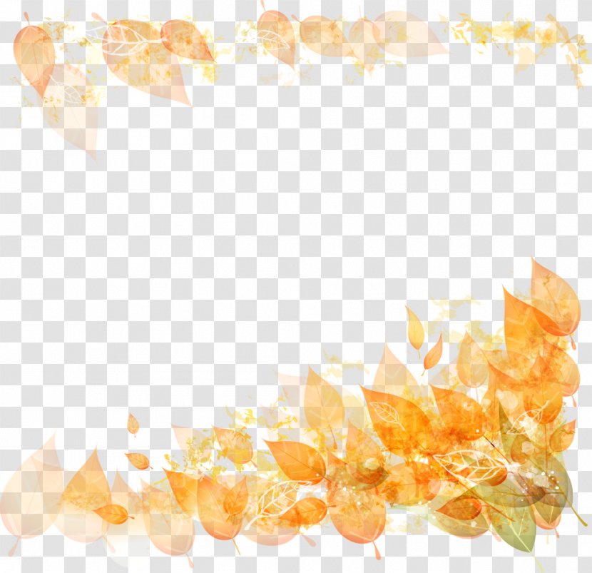 Deciduous Adobe Illustrator Autumn - Yellow - Cartoon Painted Leaves Transparent PNG
