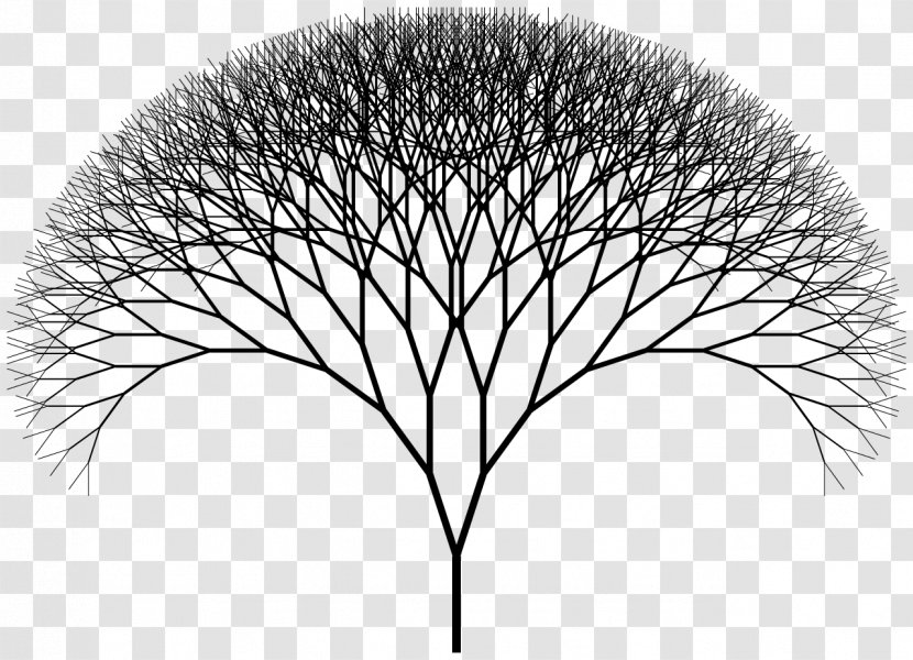 Fractal Art Tree Index Mathematics - Monochrome - Olive Transparent PNG