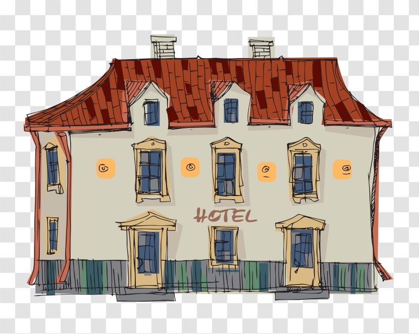 Painting Cartoon - Architecture - Estate Roof Transparent PNG