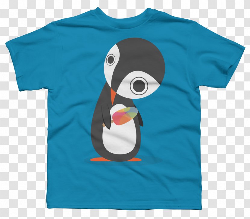 T-shirt Penguin Pingu Loves Hoodie Design By Humans - Sleeve Transparent PNG