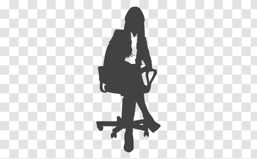 Businessperson Silhouette - Sitting - Ikonlar Transparent PNG