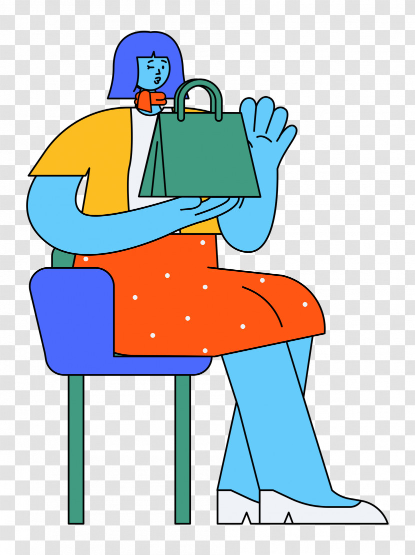 Cartoon Line Shoe Sitting Behavior Transparent PNG