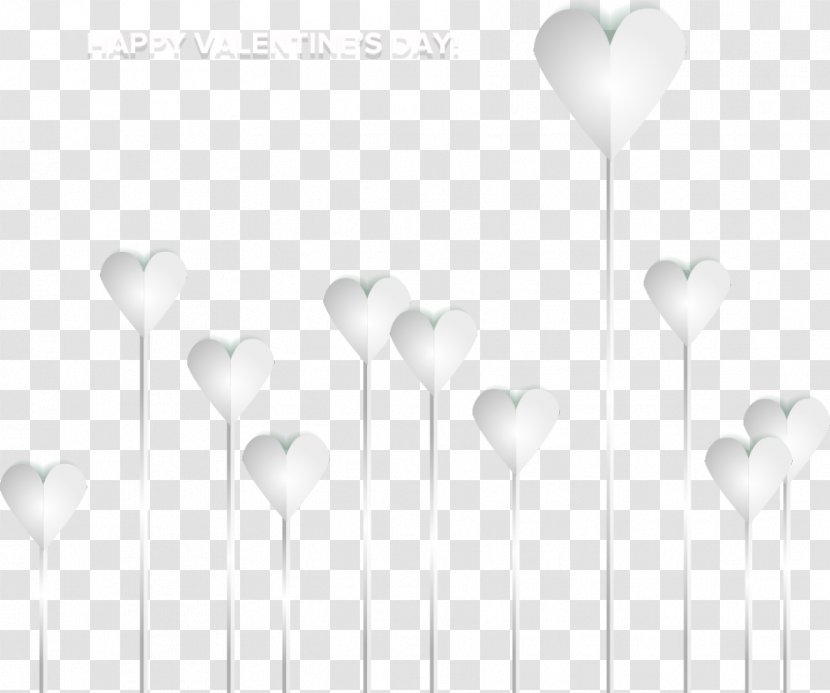 White Heart-shaped Elements - Product Design - Black And Transparent PNG