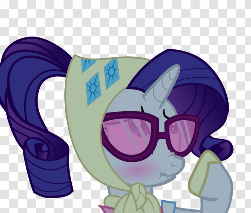 Rarity Horse Purple Glasses Character - Frame Transparent PNG