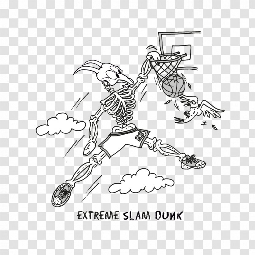 Line Art Character Cartoon Sketch - Hand - Slam Dunk Transparent PNG