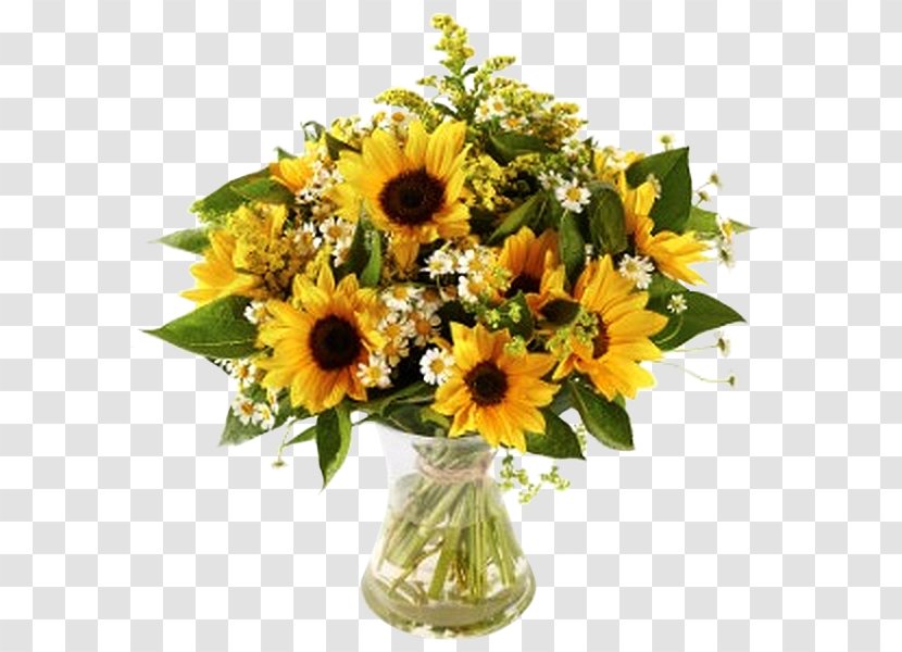 Common Sunflower Flower Bouquet Cut Flowers Floristry Transparent PNG